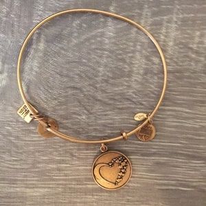 Bangle with heart charm